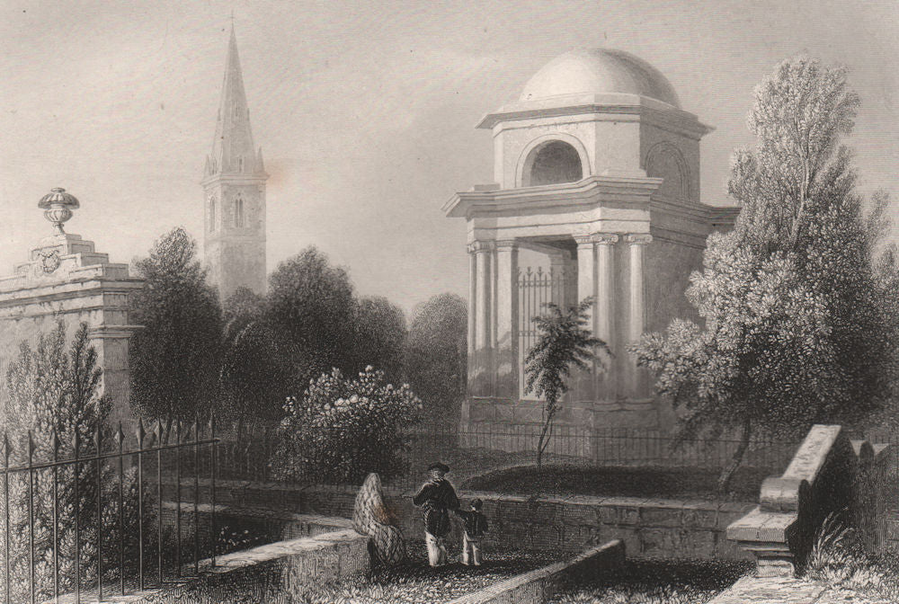 Mausoleum of Burns, St Michael's Cemetery, Dumfries. Scotland. ALLOM c1840